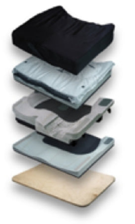 Sunrise Medical JAY J2 Deep Contour Seat Cushion 20 W X 16 D X 4 H Inch Foam / Fluid - F2406