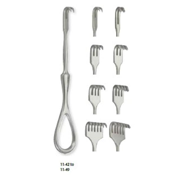 Miltex-Integra Retractor Volkman 4-1/2" Sharp 3 Prong Stainless Steel Ea - 16011