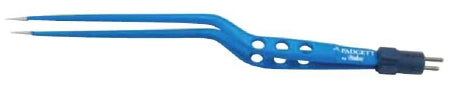 Miltex Padgett Bipolar Forceps 7-1/2 Inch Surgical Grade Coated Stainless Steel NonSterile NonLocking Fenestrated Bayonet Handle Straight 1 mm Tip - PM-9436