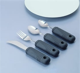 Sure Grip - Teaspoon Right-Left Handed / Bendable Black Stainless Steel / Nylon-Coated - 80857