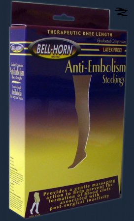Bell-Horn - Anti-embolism Stocking Knee High Medium Black Closed Toe - 11300M