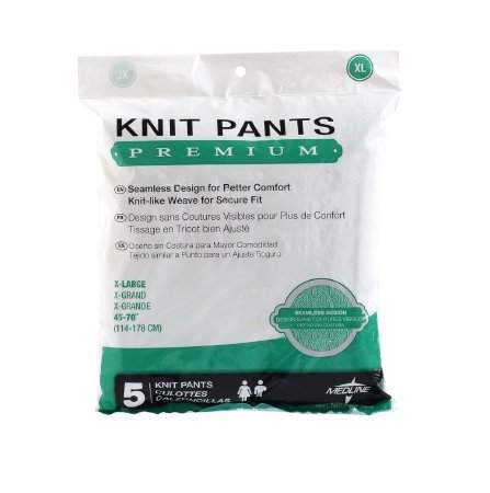 Protection Plus - Knit Pant Unisex Knit Weave Medium / Large Pull On Reusable - Medline - MSC86300