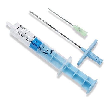 Portex - Epidural Tray Single Shot Tuohy, Fixed Wing 18 Gauge 3-1/2 Inch - 4971-18