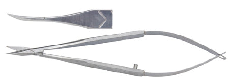 Miltex Miltex Stitch Scissors Jaffe 4-1/4 Inch Length OR Grade Stainless Steel (German) NonSterile Thumb Handle with Spring Medium Curved Blades Sharp/Sharp - 18-1335