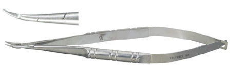 Miltex Needle Holder 5-1/2 Inch Curved, Delicate Jaw - 18-1853