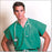 Fashion Seal Uniforms - Scrub Shirt 3X-Large Jade Green 1 Pocket Short Cap Sleeve Unisex - 6791-3XL