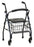 Cruiser II - Dual Release Folding Walker with Wheels and Seat Adjustable Height Aluminum Frame 250 lbs. Weight Capacity 31 to 35-1/4 Inch Height - 4201BL