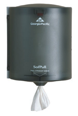 SofPull - Paper Towel Dispenser Translucent Smoke Center Pull 320 Count Wall Mount - Georgia Pacific - 58204