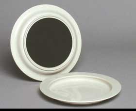 Inner Lip - Plate Off White Reusable Plastic 9 Inch Diameter - 80433