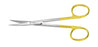Padgett SuperCut - Dissecting Scissors 5 Inch Length OR Grade German Stainless Steel / Tungsten Carbide NonSterile Finger Ring Handle Curved Blade Sharp Tip / Sharp Tip - PM-6821TC