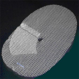 Covidien Parietex ProGrip Precut Self - Fixating Hernia Repair Mesh Partially Absorbable Knitted Polyester Monofilament / Polylactic Acid (PLA) 3 X 4-7/10 Inch Left, Precut with Flap Style - TEM1208GL