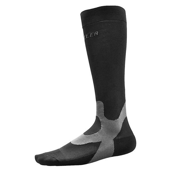 Mueller Sports Medicine Socks Compression Performance Over-The-Calf Lg M10-12/W11-13 Gry/Blk 1/Pr - 42023