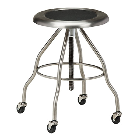 Clinton Industries Exam Stool Backless 4 Casters - SS-2162