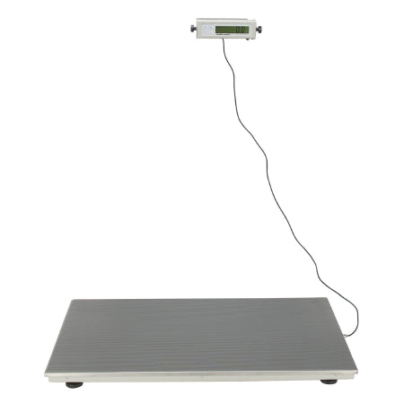 Health O Meter - Floor Scale Digital LCD Display 600 lbs. / 272 kg Capacity Silver AC Adapter / Battery Operated - 2842KL