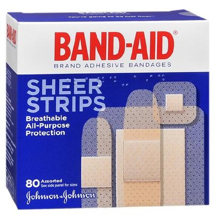 Band-Aid - Adhesive Strip 2-1/4 X 3 Inch / 3/4 X 3 Inch / 5/8 X 2-1/4 Inch / 7/8 X 7/8 Inch Plastic Assorted Shapes Sheer Sterile - 08137004669
