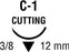 Monosof~Dermalon Suture with Needle Nonabsorbable Uncoated Black Suture Monofilament Nylon Size 4-0 10 Inch Suture 1-Needle 12 mm Length 3/8 Circle Reverse Cutting Needle