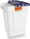 Becton Dickinson BD Sharps Container 14-1/4 H X 19-1/2 W X 23-1/2 L Inch 17 Gallon White Vertical Entry Hinged Lid - 305028