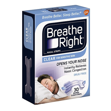 Glaxo Smith Kline Breathe Right Stop Snoring Aid 30 per Box Nasal Strip - 75714500246