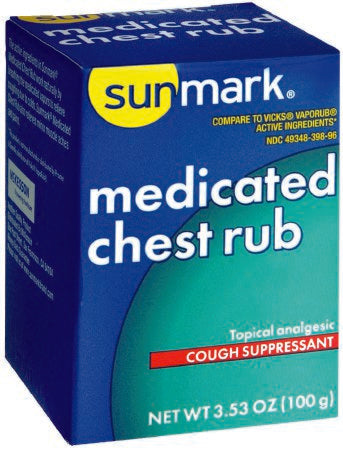 McKesson sunmark Chest Rub 4.8% - 1.2% - 2.6% Strength Ointment 3.5 oz. - 49348039896
