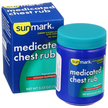 sunmark - Chest Rub 4.8% - 1.2% - 2.6% Strength Ointment 3.5 oz. - 49348039896