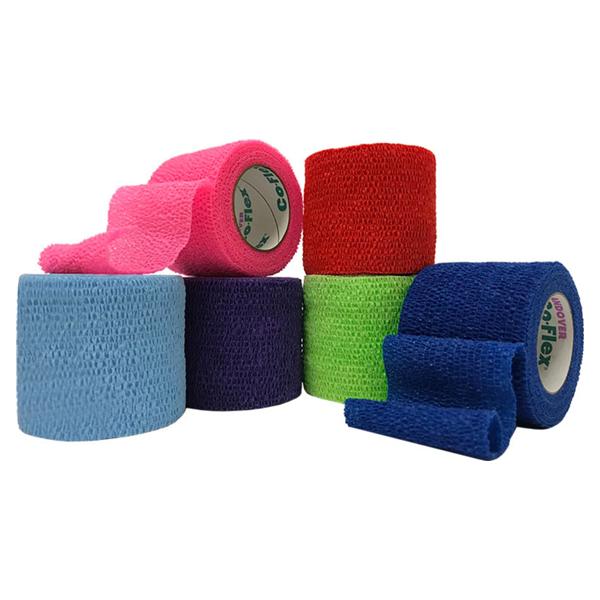 Andover Coated Products Bandage Coflex Compression Elastic 1.5"X5Yd Ltx Ns Cohesive Colorpack 48/Ca - 7150CP-048