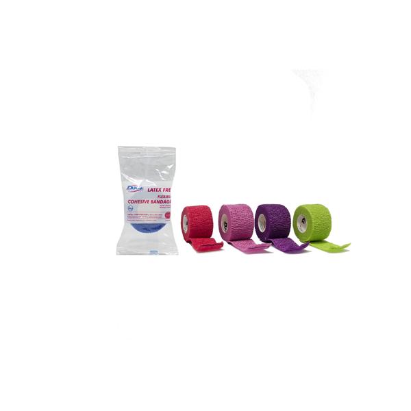 Dukal Corporation Bandage Elastic 1.5" Not Made With Natural Rubber Latex Cohesive Assorted 48/Box - 8156ASLF