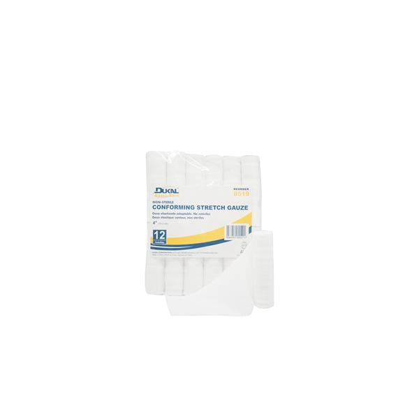 Dukal Corporation Bandage 4" Conforming Gauze White Lf Non-Sterile 96/Case - 8519