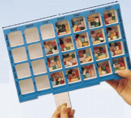 Apothecary Products Practidose Pill Organizer Large 7 Day 4 Dose - 91350