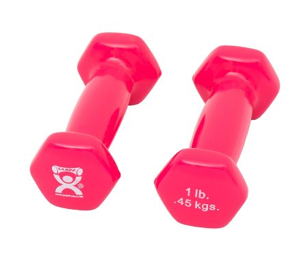 CanDo - Dumbbell Pair Hexagon Heads 1 lbs. - 10-0550-2