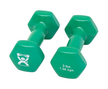 CanDo - Dumbbell Pair Hexagon Heads 3 lbs. - 10-0552-2
