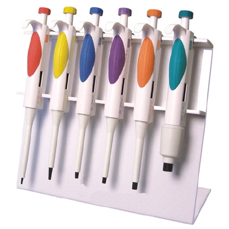 Globe Scientific Pipette Stand White Acrylic For Diamond and Diamond Pro Pipettors - 3310-4
