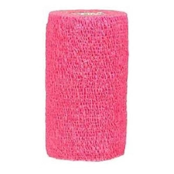 Andover Coated Products Tape Compression Powerflex Elastic 2.75"X6Yd Cohesive Neon Pink 48/Ca - 4725NP-048