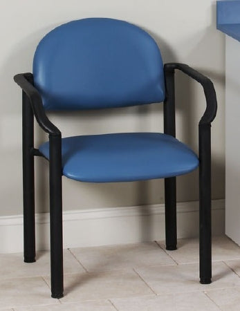 Clinton Industries Premium Series Side Chair Black / Gunmetal Fixed Armrests Vinyl - C-50-3G