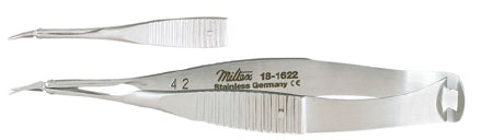 Miltex Miltex Capsulotomy Scissors Vannas 3-1/4 Inch OR Grade Stainless Steel (German) NonSterile Thumb Handle w/Spring Curved Blade Sharp/Sharp - 18-1622