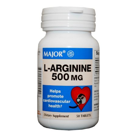 Major - Dietary Supplement L-Arginine 500 mg Strength Tablet 50 per Bottle - 00904421551