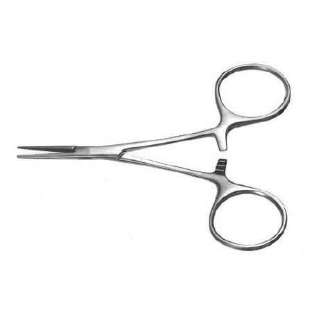 Miltex Padgett Hemostatic Forceps Mosquito 6 Inch Surgical Grade Stainless Steel NonSterile Ratchet Lock Finger Ring Handle Straight - FLM-140