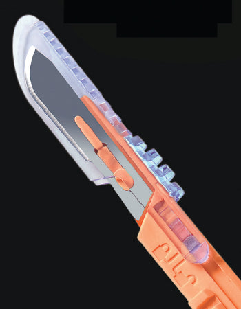 Southmedic Personna Plus Safety Scalpel Size 15 Polymer Coated Blade Plastic Handle Sterile Disposable - 73-0615