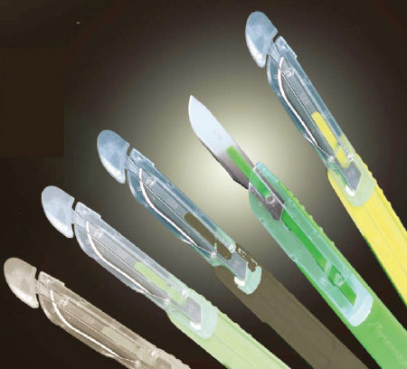 Southmedic Personna Plus Safety Scalpel Size 22 Polymer Coated Blade Plastic Handle Sterile Disposable - 73-9022