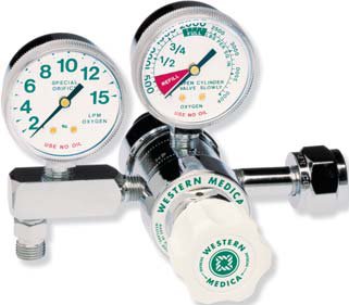 Western Medical - Oxygen Regulator Dual Stage Adjustable - M2-540-PG
