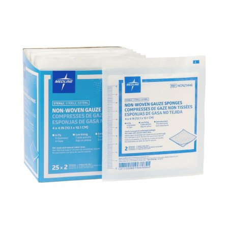 Avant Gauze - Nonwoven Sponge Polyester / Rayon 6-Ply 4 X 4 Inch Square Sterile - Medline - NON21446