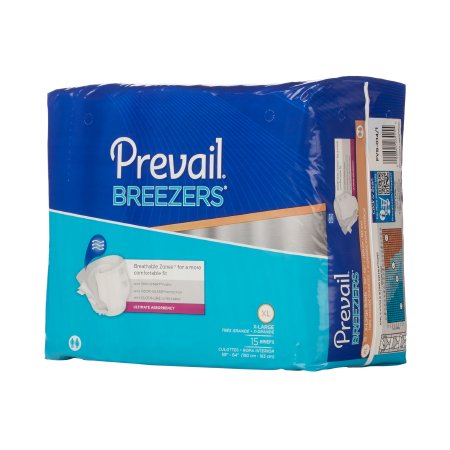 First Quality Prevail Breezers Adult Incontinent Brief Tab Closure X-Large Disposable Heavy Absorbency - PVB-014/1