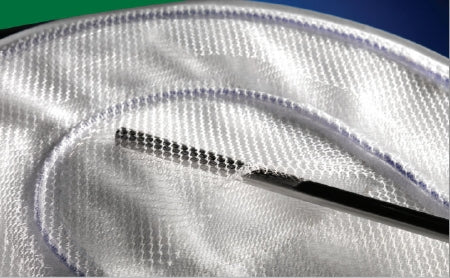 Davol Composix L/P Laparoscopic Ventral Hernia Repair Mesh Nonabsorbable Polypropylene Monofilament / ePTFE Mesh 4 - 1 / 10 X 6-1/5 Inch Elliptical Style - 134460