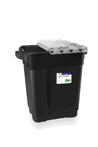 Becton Dickinson Sharps Container 11-3/4 H X 17-3/4 W X 18-3/4 L Inch 9 Gallon Black Hinged Lid - 305068
