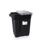 Recykleen - RCRA Waste Container 23-1/2 H X 20 W X 14-3/4 D Inch 17 Gallon Black Base / Translucent Top Vertical Entry Gasketed Hinged Lid - 305071