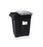 Recykleen - RCRA Waste Container 23-1/2 H X 20 W X 14-3/4 D Inch 17 Gallon Black Base / Translucent Top Vertical Entry Gasketed Hinged Lid - 305071