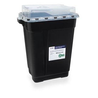 Becton Dickinson Sharps Container 14-3/4 H X 20 W X 26-1/4 L Inch 19 Gallon Black Sliding Lid - 305072
