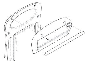 Midmark Chair Paper Roll Holder For 647 Barrier-free Power Podiatry Procedures Chair - 9A423001