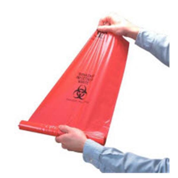 Berry Global Bag Biohazard 10Gal Plastic Red/Black Symbol Non-Sterile 25/Rl - IWB-10