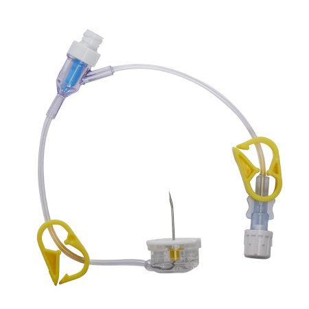 SafeStep - Huber Infusion Set 20 Gauge 3/4 Inch Y-Site Port - LH-0031YN