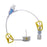 SafeStep - Huber Infusion Set 20 Gauge 3/4 Inch Y-Site Port - LH-0031YN
